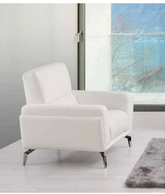 Megan 1 seater armchair with high backs and chrome feet