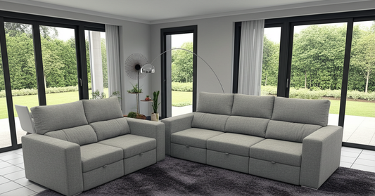 Unique sofa with extendable seating to turn sofa into a daybed