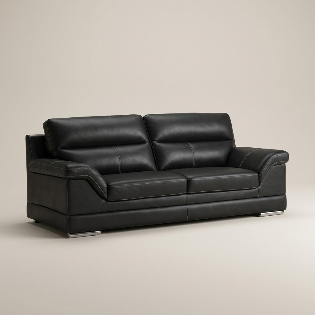 luxury leather sofa set black 2 seater 3 seater modern furniture galeria nelspruit. Galeria Furniture. 