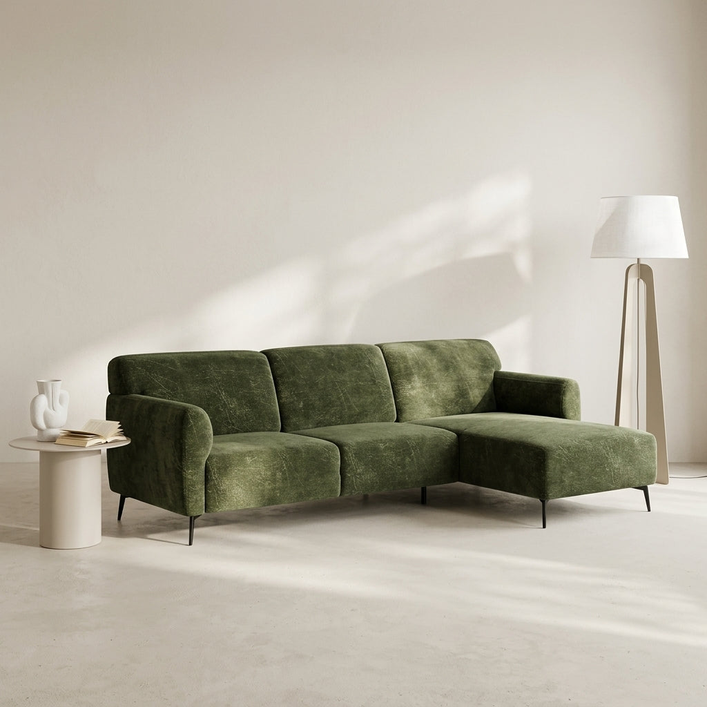 Emerald luxury fabric sofa