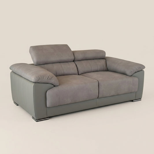 Orly 2 Seater Designer Sofa in Mozart grey and Moss two-tone fabric – modern couch South Africa | Galeria Luxury Furniture