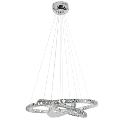 3 Ring Crystal Chandelier (silver)