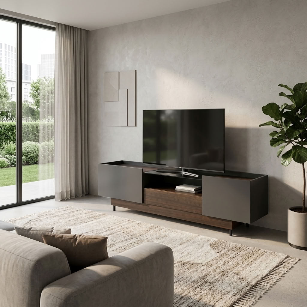 Designer TV stand. Euro Crafted. GALERIA FURNITURE SA