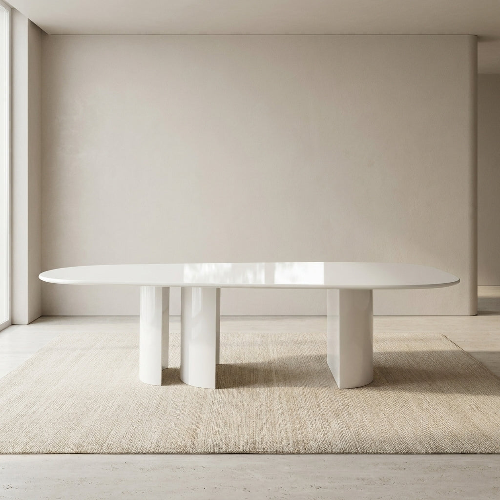 contemporary white dining table with sculptural legs luxury home furniture south africa