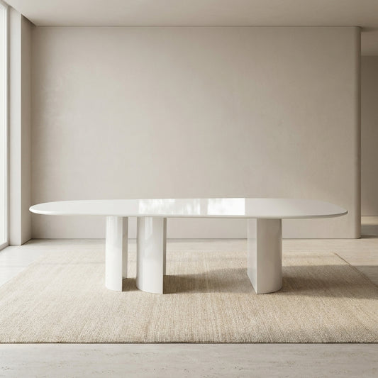 contemporary white dining table with sculptural legs luxury home furniture south africa