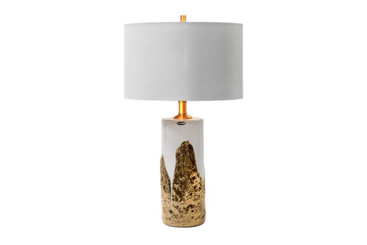 White and gold table lamp