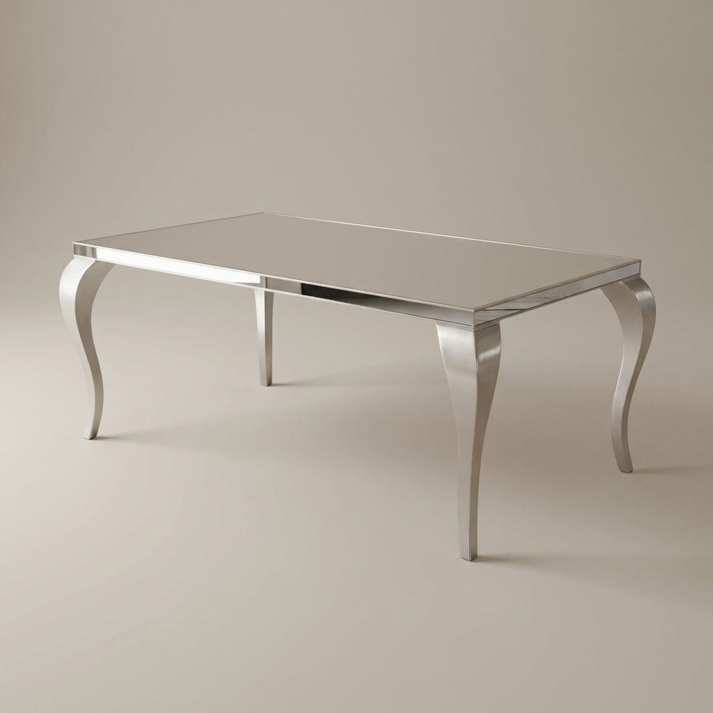 unique luxury dining table 8 to 10 seater champagne glass top vintage curved legs south africa