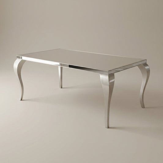 unique luxury dining table 8 to 10 seater champagne glass top vintage curved legs south africa