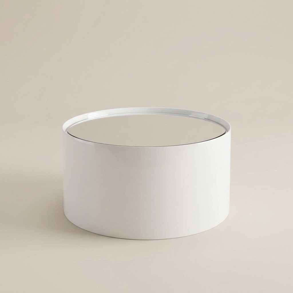 Mirror -top round coffee table. Euro Crafted. Galeria Furniture Sa. Delivery nationwide.