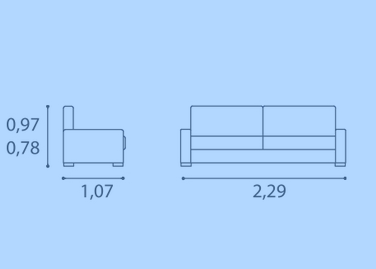 measurements for dennis 3 seater couch
