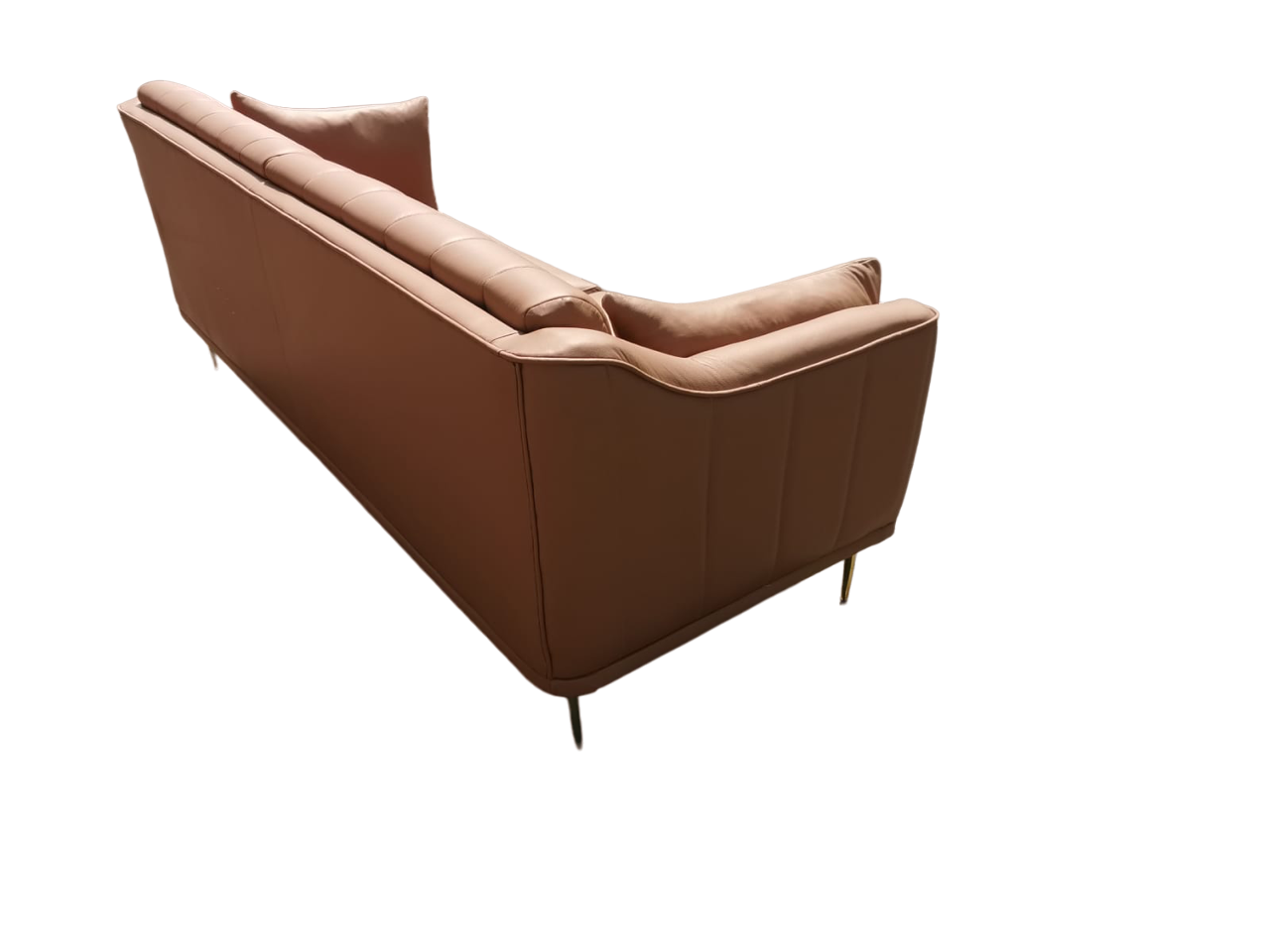 Londres brown leather 3 seater couch
