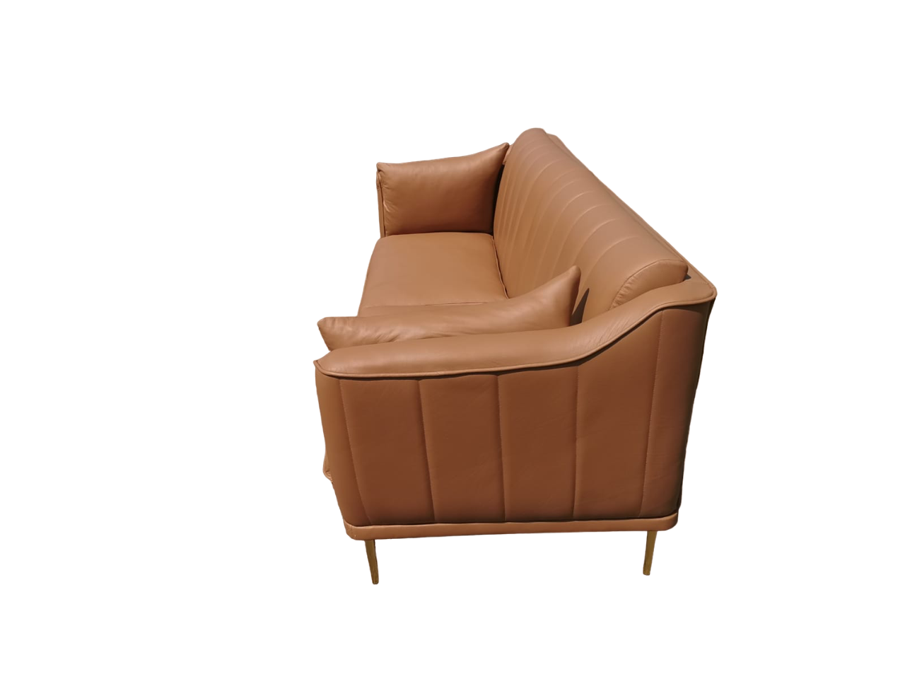 3 seater bron leather couch can be customized in different leather or fabric 
