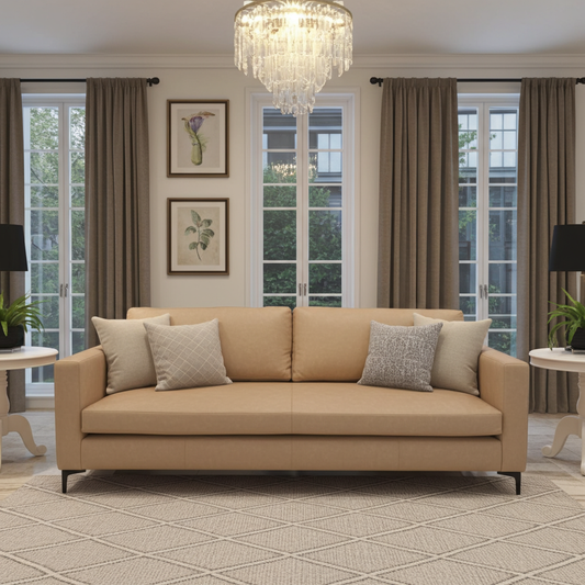 3 seater couch customisable in leather colour