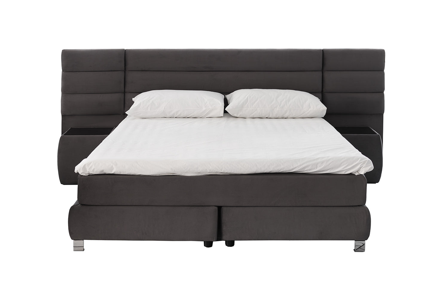 Jane King XL Bed & Pedestals & Triple-layer Mattress Included.