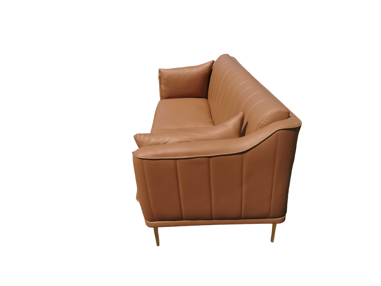 3 seater brown leather couch can be customized in different leather or fabric 