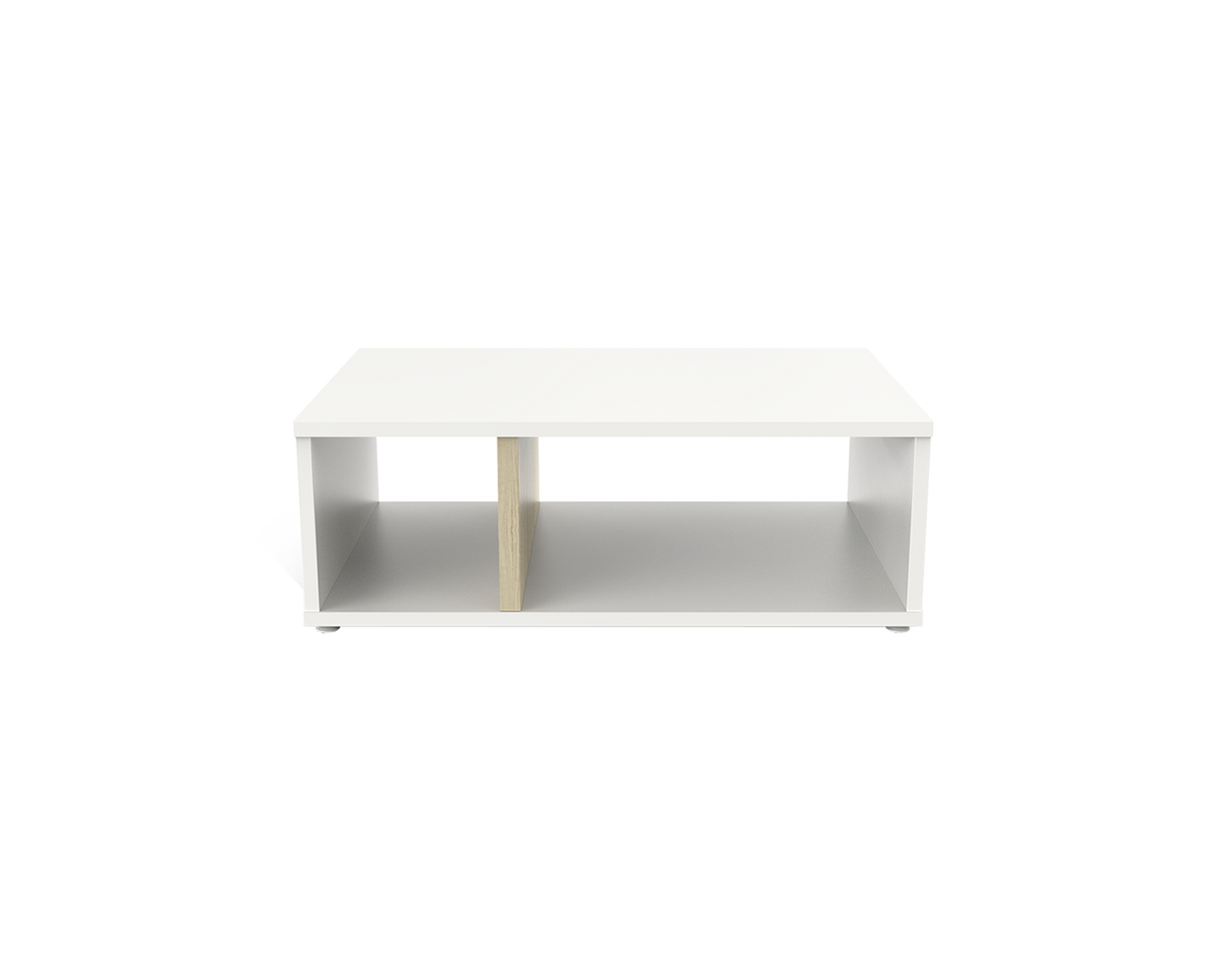 rectangular white wood coffee table