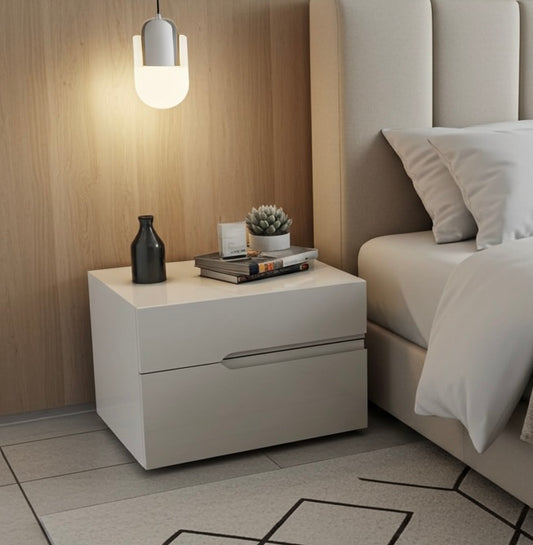 sleek contemporary design in gloss white wood, these bedroom drawers are a must have