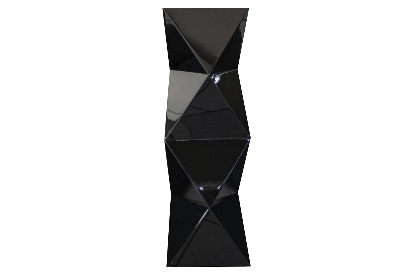 Gloss black cubist style decor stand