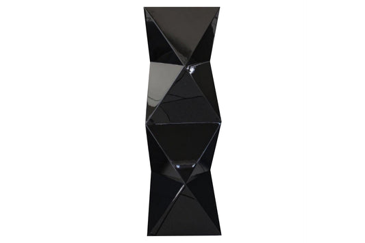 Gloss black cubist style decor stand