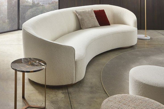 Boucle Curve couch as a 3 seater