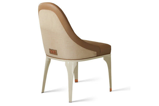 The Cocktail Dining Chair in Chestnut Leather