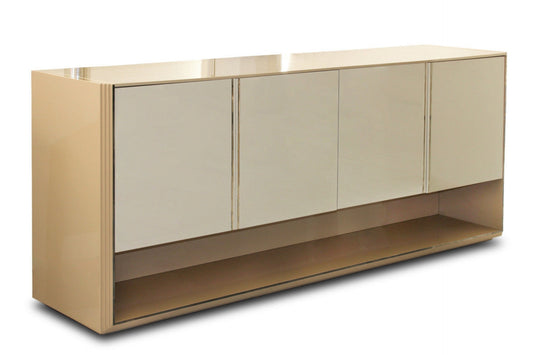 LUXURY sideboard in gloss wood with cutlery drawers and 4 doors.