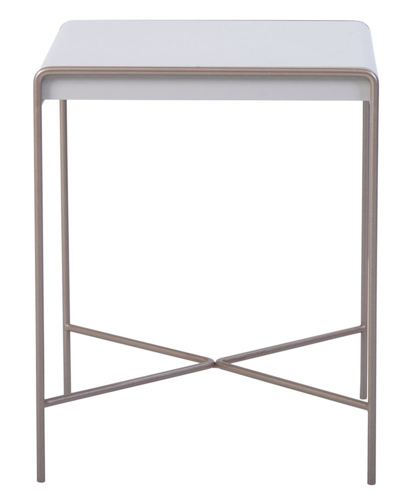 Londres high gloss side table with gold lacquered legs