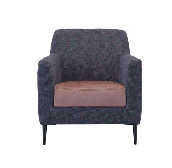 Grey Fabric armchair with wooden legs