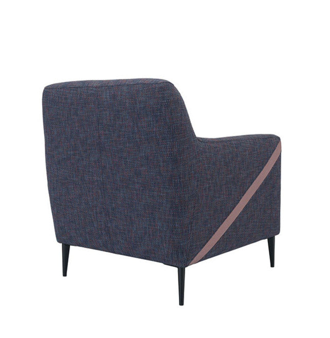 Grey fabric square shaped armchair