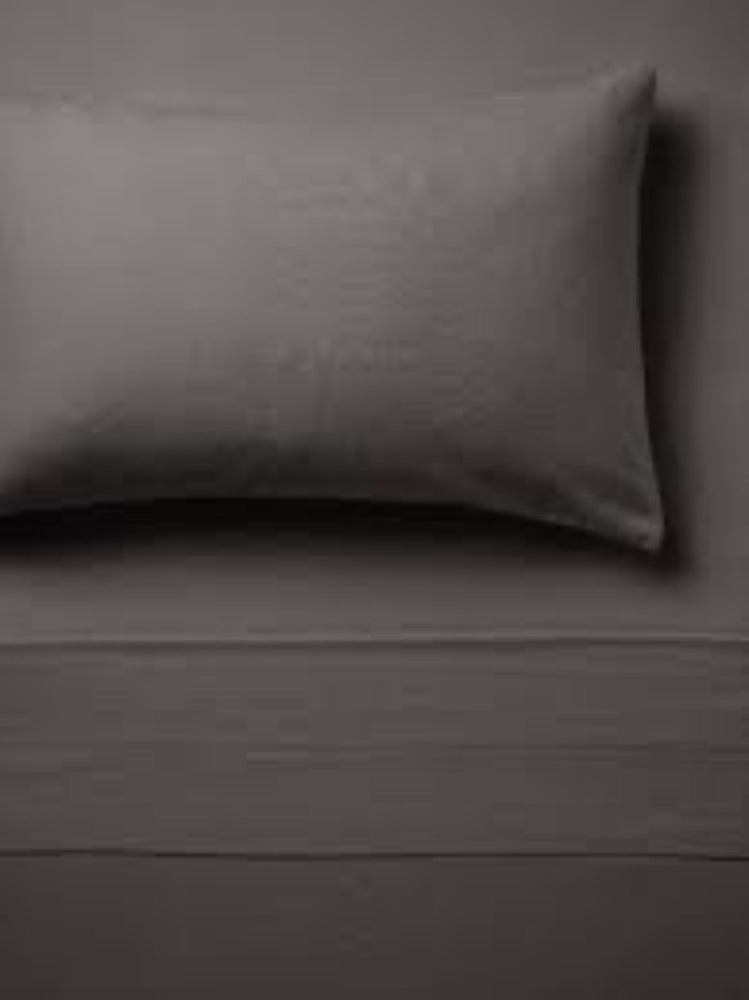 Egyptian cotton flat sheets in charcoal grey